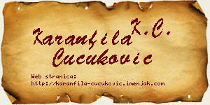 Karanfila Čučuković vizit kartica